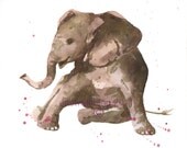 ELEPHANT Art Print, nursery decor, art for kids, elephant art, safari animals