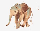 BABY ELEPHANT Print, kids room art, nursery elephant prints, elephants