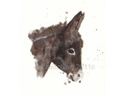 ECOBaby, DONKEY print, burro, eco, donkey, cute baby animal art, nursery animal prints