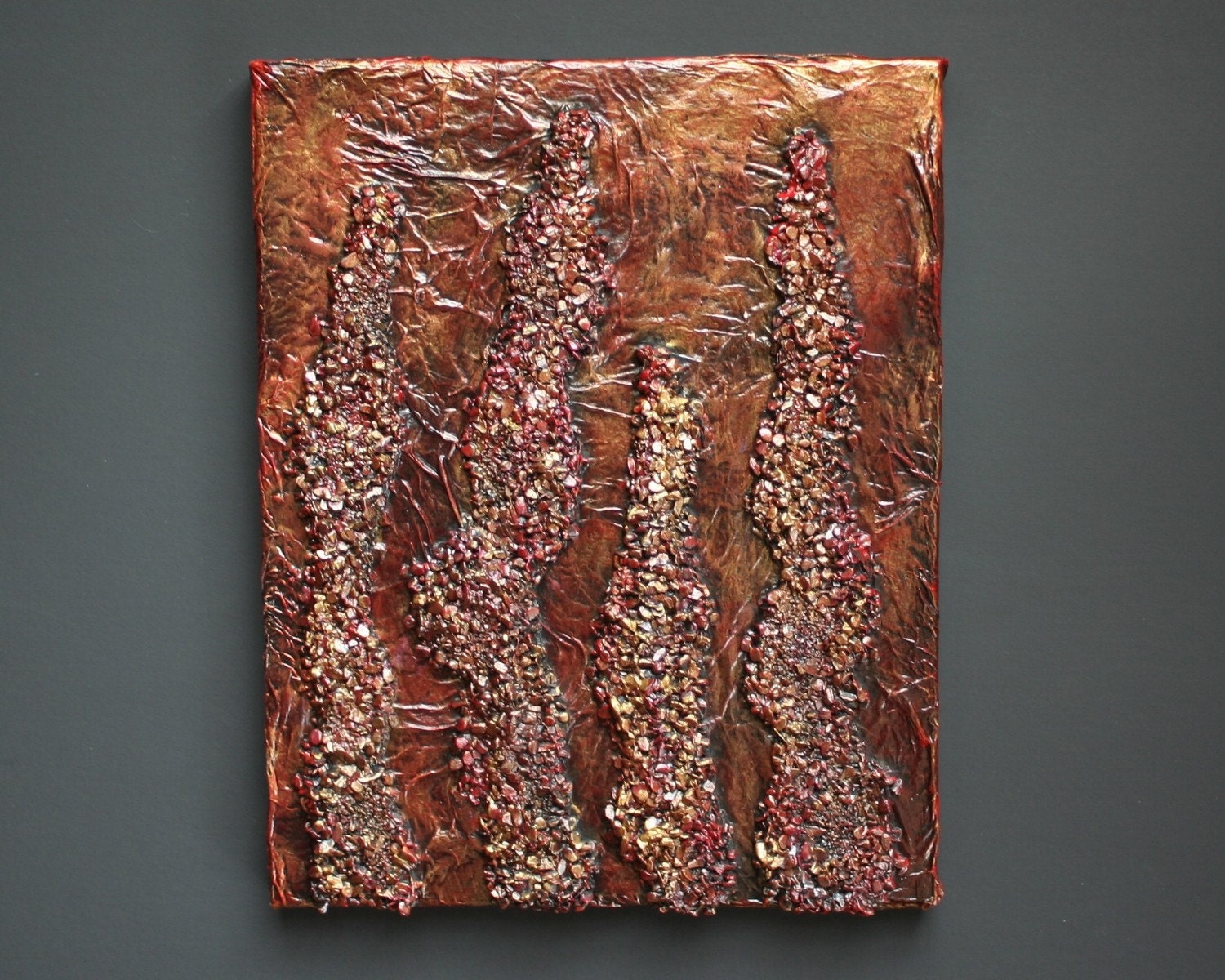 Pinnacles - Textured Acrylic Art Canvas Painting
