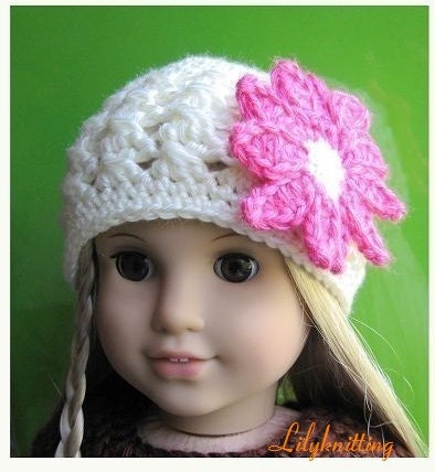 Pattern in PDF -- crocheted baby flapper beanie hat -- Newborn