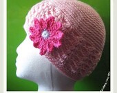 PATTERN in PDF Crocheted flapper beanie, lolltops, purse hat, bag hat (Flapper Beanie 42) -- Lady size