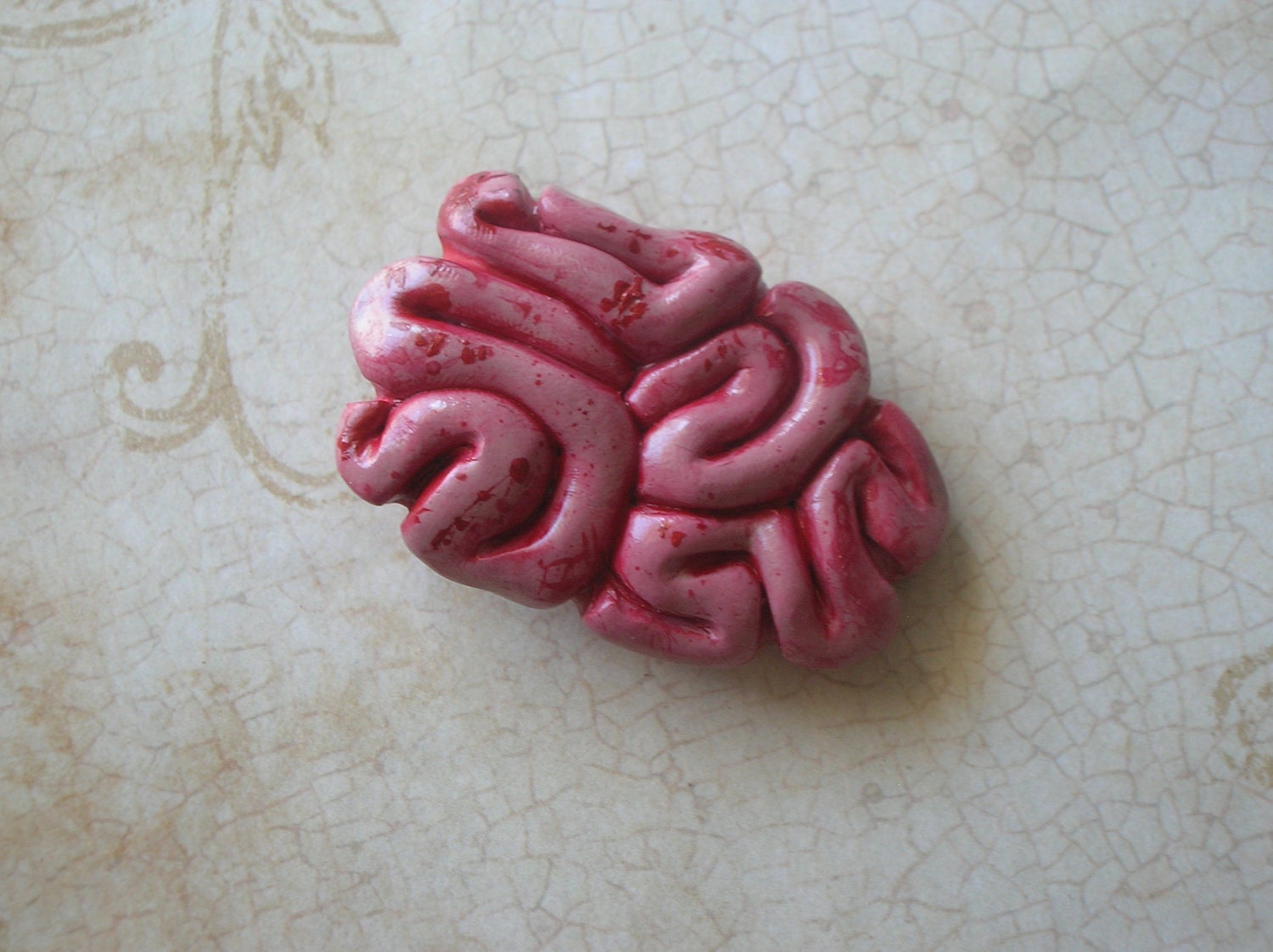 Exposed brain zombie hair clip
