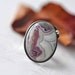 Silver ring - Sterling 925 - Agate - Pink - size 5,5