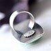 RESERVED --- Ring - Malachite Stone cabochon - Sterling silver - size 7,75 - ready to ship - green