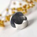 Druzy golden ring - gold metallic druzy / drusy - sterling silver - size 6,25