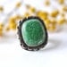Ring - Maw sit sit cabochon - Sterling silver - green - size 6,5 - ooak