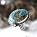 Ring - Kingman turquoise - Sterling silver - blue - size 6 - ooak