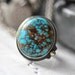 Ring - Kingman turquoise - Sterling silver - blue - size 6 - ooak