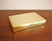 Vintage brass cigar box with lid
