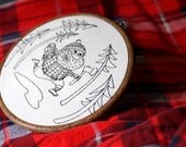 Happy Jack A Jolly Woodsman Lumberjack Logger Masculine Funny Redwork Embroidery Pattern
