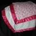 On Sale - oversized flannel baby blanket - breast cancer awareness