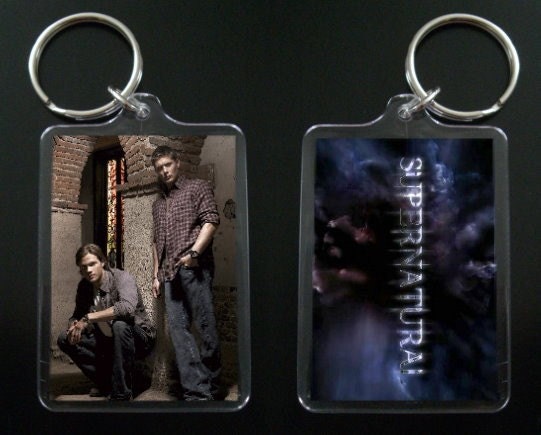 SUPERNATURAL keychain / keyring Sam & Dean Winchester, Jared Padalecki, Jensen Ackles