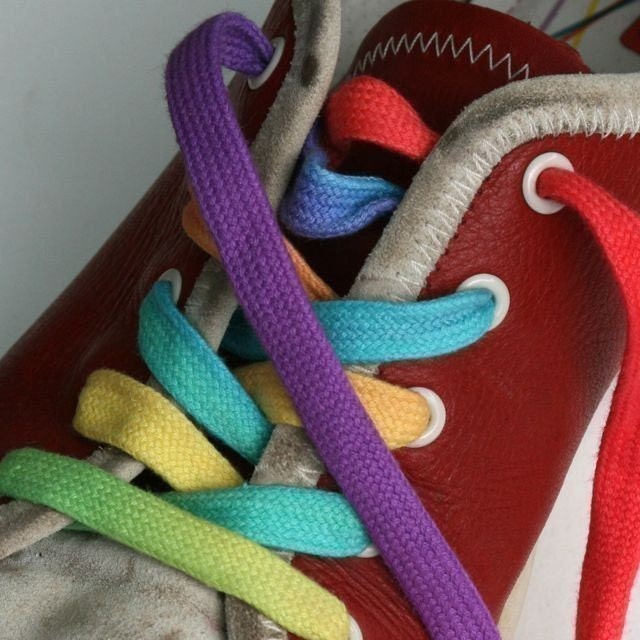 Rainbow Shoe Laces-Long