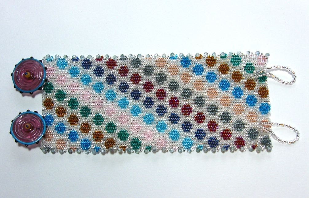 Bright Polkadots Wide Cuff