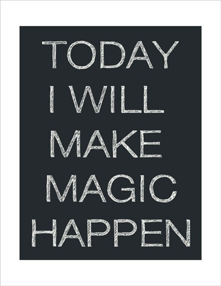 Fine Art Print - Text - Type - Quote - Black - Grey - Magic