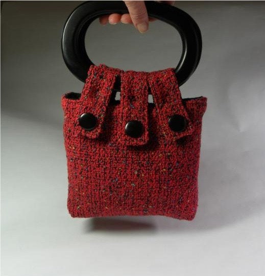 Handwoven Purse - RED SUNRISE