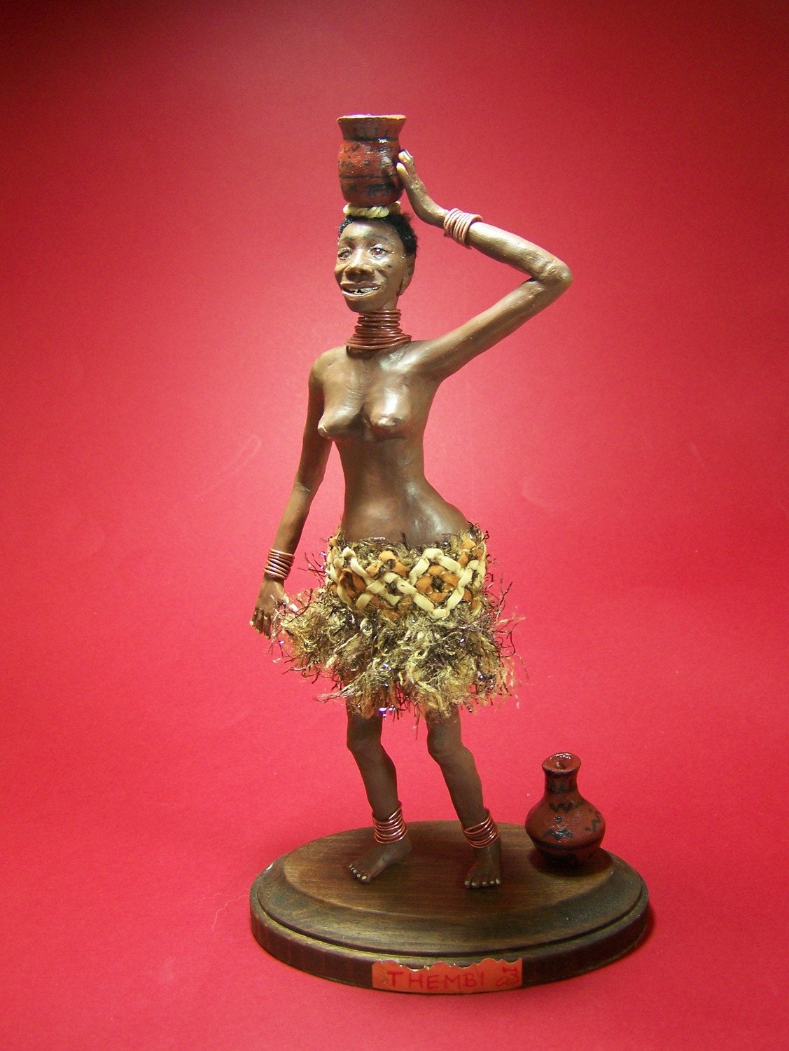 Thembi - a ooak African art doll / caricature by CWPoppets