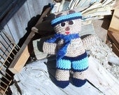 Delbert Teddy Bear Stuffed Animal Toy Hand Knit