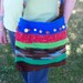 Crocheted  Beaded Hobo Bag Purse Multicolors Hand bag Tote