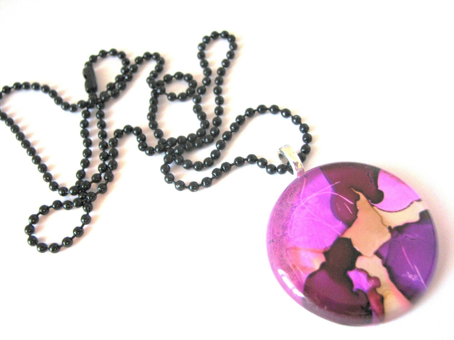 10 Beautiful Black Ball Chains Necklaces 24 inches