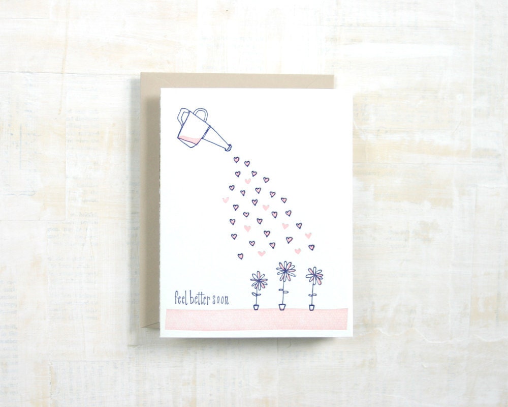 Feel Better Soon - letterpress card