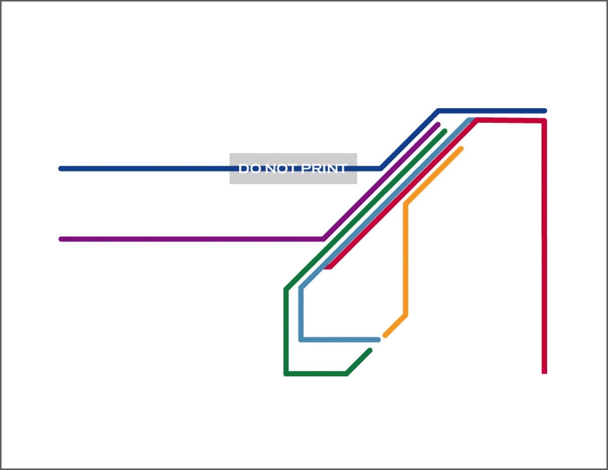 San Francisco Metro Map ( LINE ART ) - 8.5 x 11 PRINT