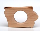 Wood Teether Iowa State wooden teether baby toy