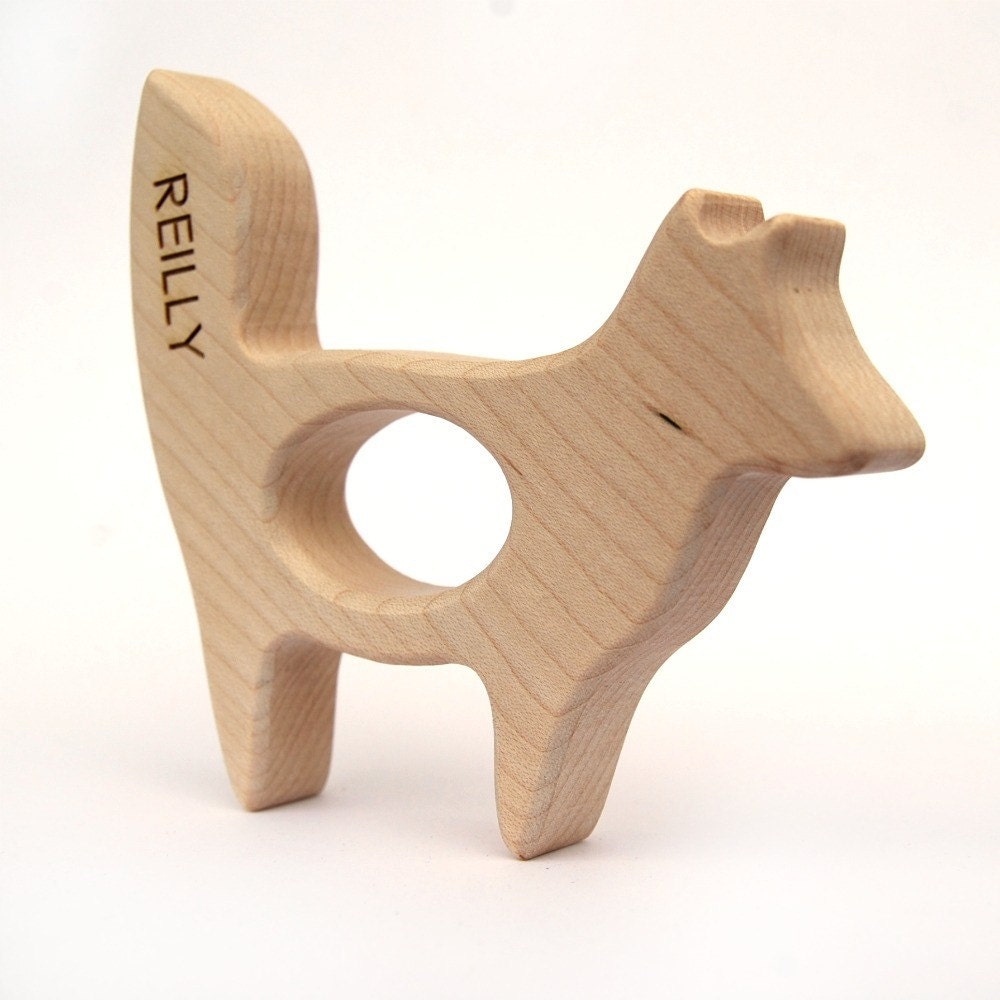 personalize any wooden toy teether, baby toy of your choice