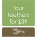 Four Wooden Teethers - your choice of any 4 baby toys