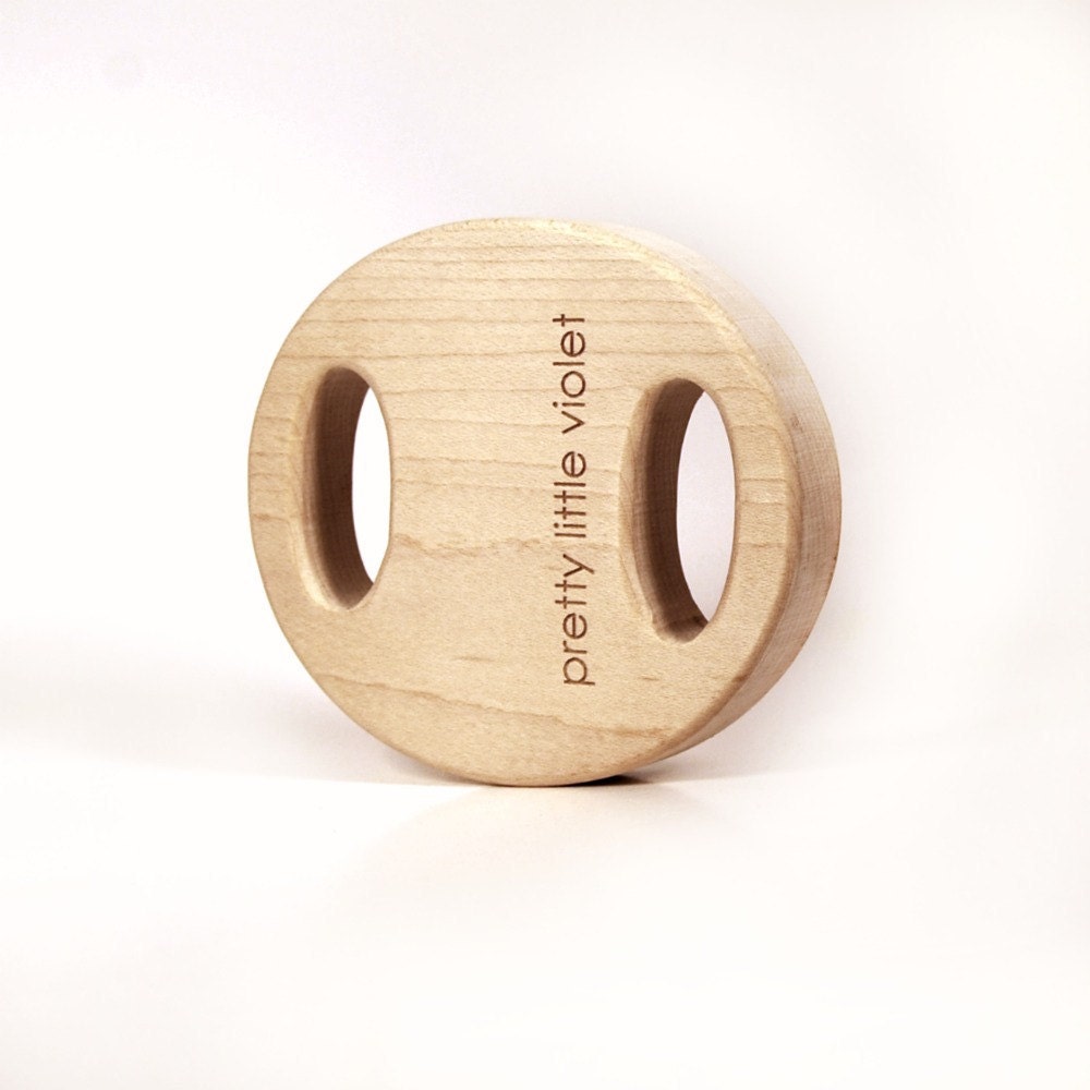 personalized toy baby rattle, wooden maple baby gift