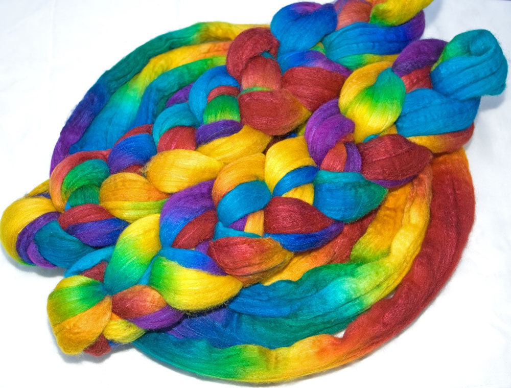 Merino-Tussah Silk Spinning Fiber - 'Pelennor'