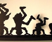 The World is Gone Upside Down Decorative Silhouette.  Fun Gift.