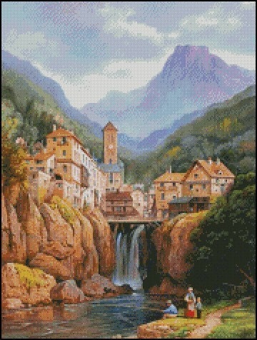 Forest Scene - $3.50 : Counted Cross Stitch Patterns by