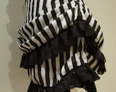 Mini burlesque stripe bustle skirt
