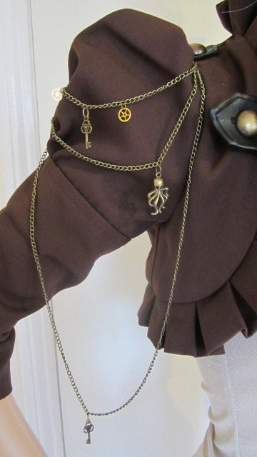 Brown Steam Bolero Jacket Steampunk Victorian