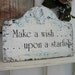 MAKE A WISH Upon A STARFISH Shabby Beach Cottage Chic Vintage Style Signs 17 x 12