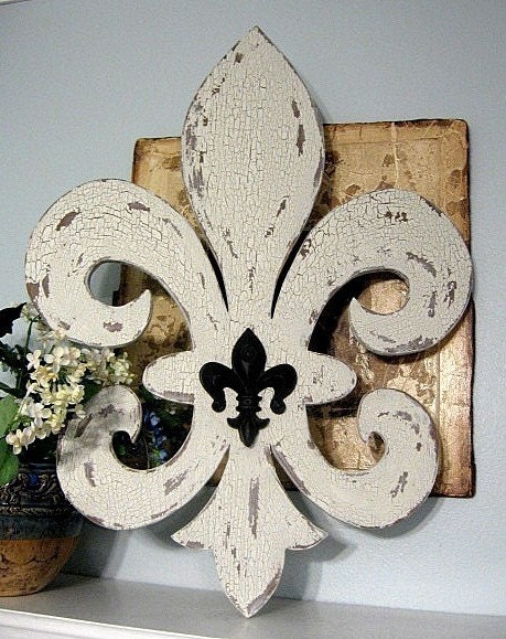 Fleur de Lis WHO DAT Shabby Cottage Signs Wall Decor