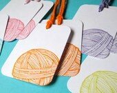 Ball of Yarn Gift Tags - Rainbow Assortment Set of 10