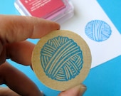 Small Ball of Yarn - Hand Carved Rubber Stamp