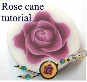 TUTORIAL - Polymer clay - Millefiori ROSE cane step by step (E-Book PDF)