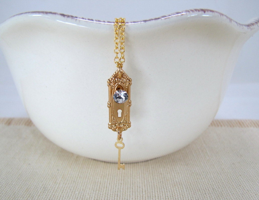 Doorknob And Key Necklace Alice In Wonderland Jewelry