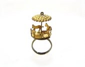 Carousel Horse Ring,  Cute,  Vintage Merry Go Round,  Spinning Charm