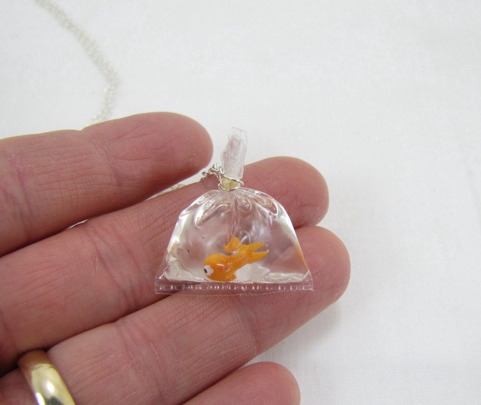 Goldfish In A Bag Necklace
