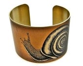 Snail cuff bracelet Vintage style brass or stainless steel (As seen in Minnesota Monthly magazine)