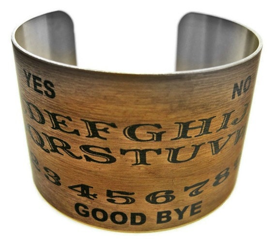 Ouija Board cuff bracelet stainless steel adjustable