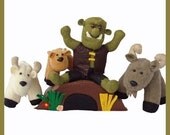 Billy Goats Gruff - PDF Doll Pattern (Goats, Troll, Bridge)