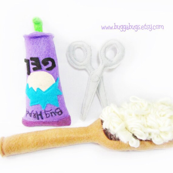HAIR SALON - PDF Pattern (Shampoo, Scissors, Brush, Blowdryer, Gel, Straightener, Curling Iron)