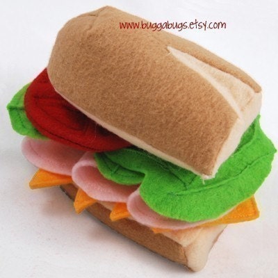 PERFECT PICNIC - PDF Felt Food Pattern (Basket, Hoagie Sandwich, Juice Pouch, Cupcake, Watermelon)