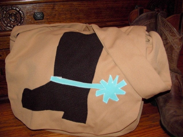 Cowboy Boot Messenger Bag